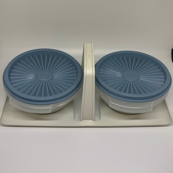 Vintage TUPPERWARE Condiment Caddy!  Blue! - Picture 2 of 14